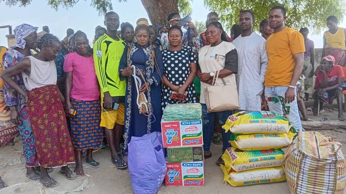 Rice and food-item donations